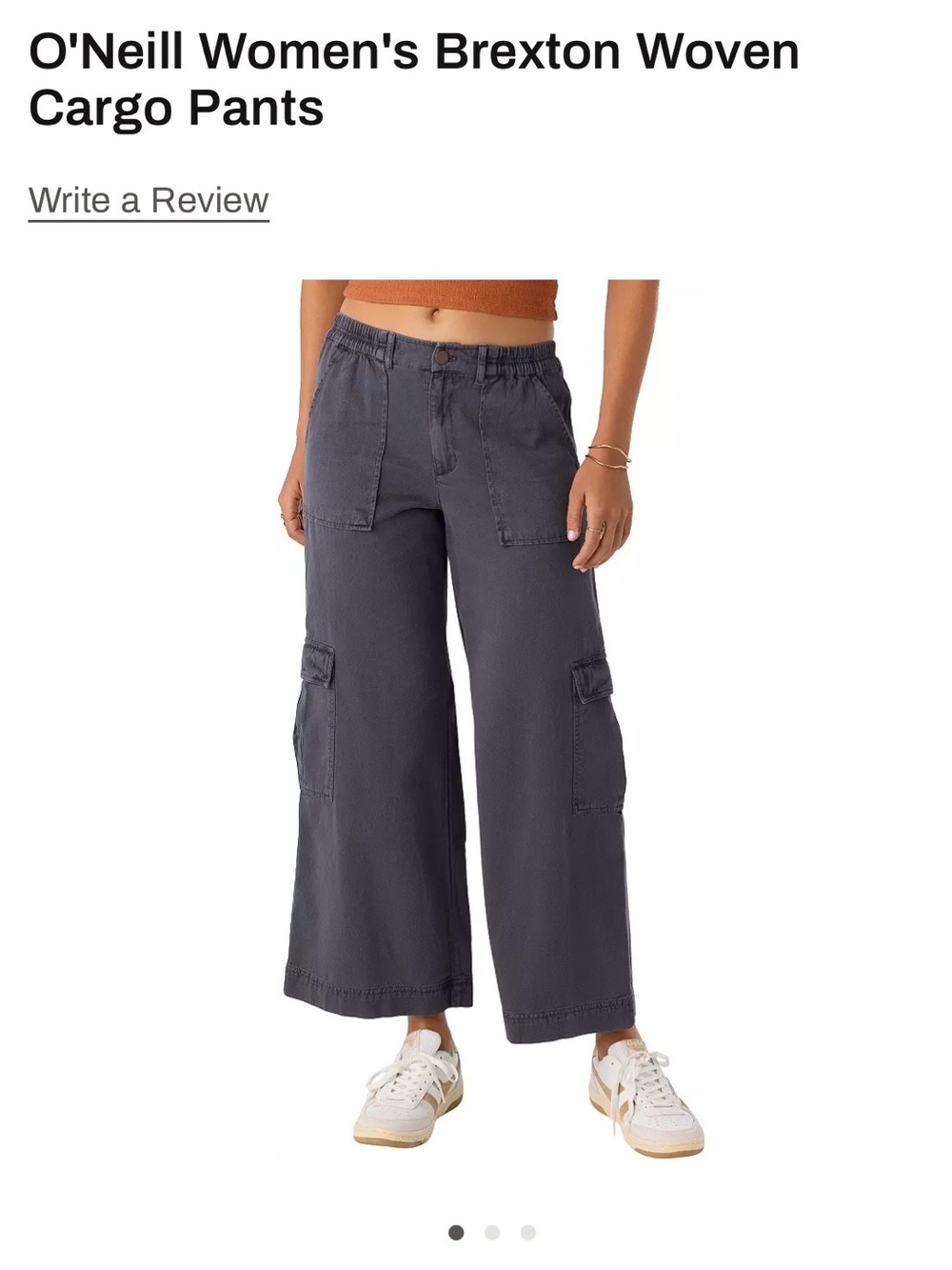 O’Neil Women’s Grey Wide Leg Pants